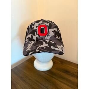Ohio State Buckeyes OSU Camo Baseball Hat Cap Gray Adjustable One Size